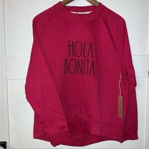 HOLA BONITA. Rae Dunn Crewneck Sweatshirt Hello Beautiful Top